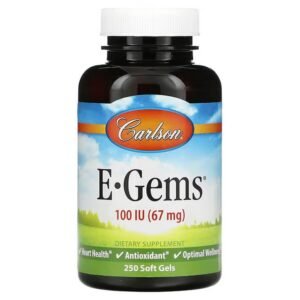 Carlson, E-Gems, 67 mg (100 IU), 250 softgels,Carlson, E-Gems, 67 мг (100 МЕ), 250 капсул