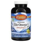 Carlson, Wild Norwegian, Elite Omega-3 Gems, 1,600 mg, 180 Softgels (800 mg per Softgel),Carlson,  отборные омега-3 кислоты из норвежской рыбы дикого улова, 1600 мг, 180 капсул (800 мг в 1 капсуле)