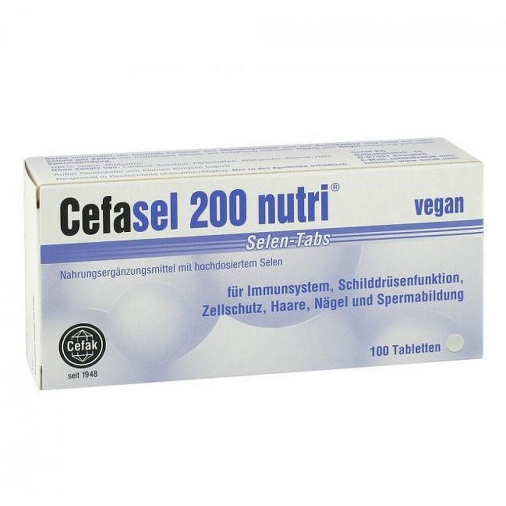 CEFASEL 200 nutri selenium tabs, 120 pcs