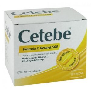CETEBE vitamin C prolonged-release capsules 500 mg, 180 pcs