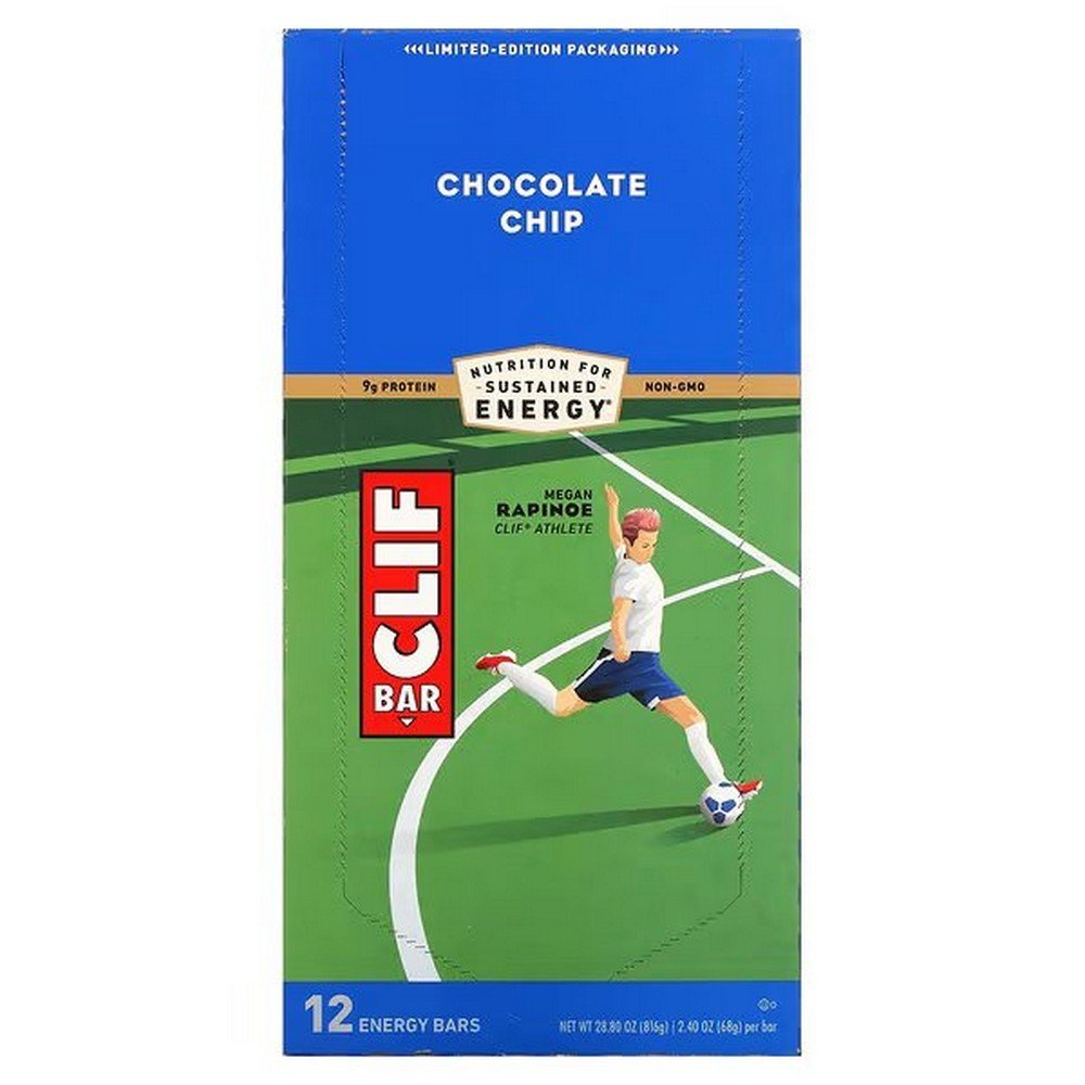 Clif Bar, Energy Bar, Chocolate Chip, 12 Bars, 68g each,Clif Bar, Energieriegel, Schokoladensplitter, 12 Riegel, 68 g pro Stück