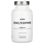 Codeage, Amen, Zinc/Copper + Probiotics, 90 Vegetable Capsules,Codeage, Amen, цинк / медь + пробиотики, 90 растительных капсул