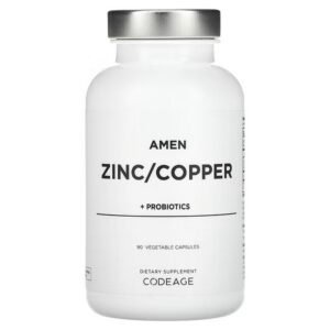 Codeage, Amen, Zinc/Copper + Probiotics, 90 Vegetable Capsules,Codeage, Amen, цинк / медь + пробиотики, 90 растительных капсул
