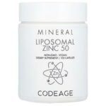 Codeage, Mineral, Liposomal Zinc 50, liposomal zinc, 100 capsules,Codeage, Mineral, Liposomal Zinc 50, липосомальный цинк, 100 капсул