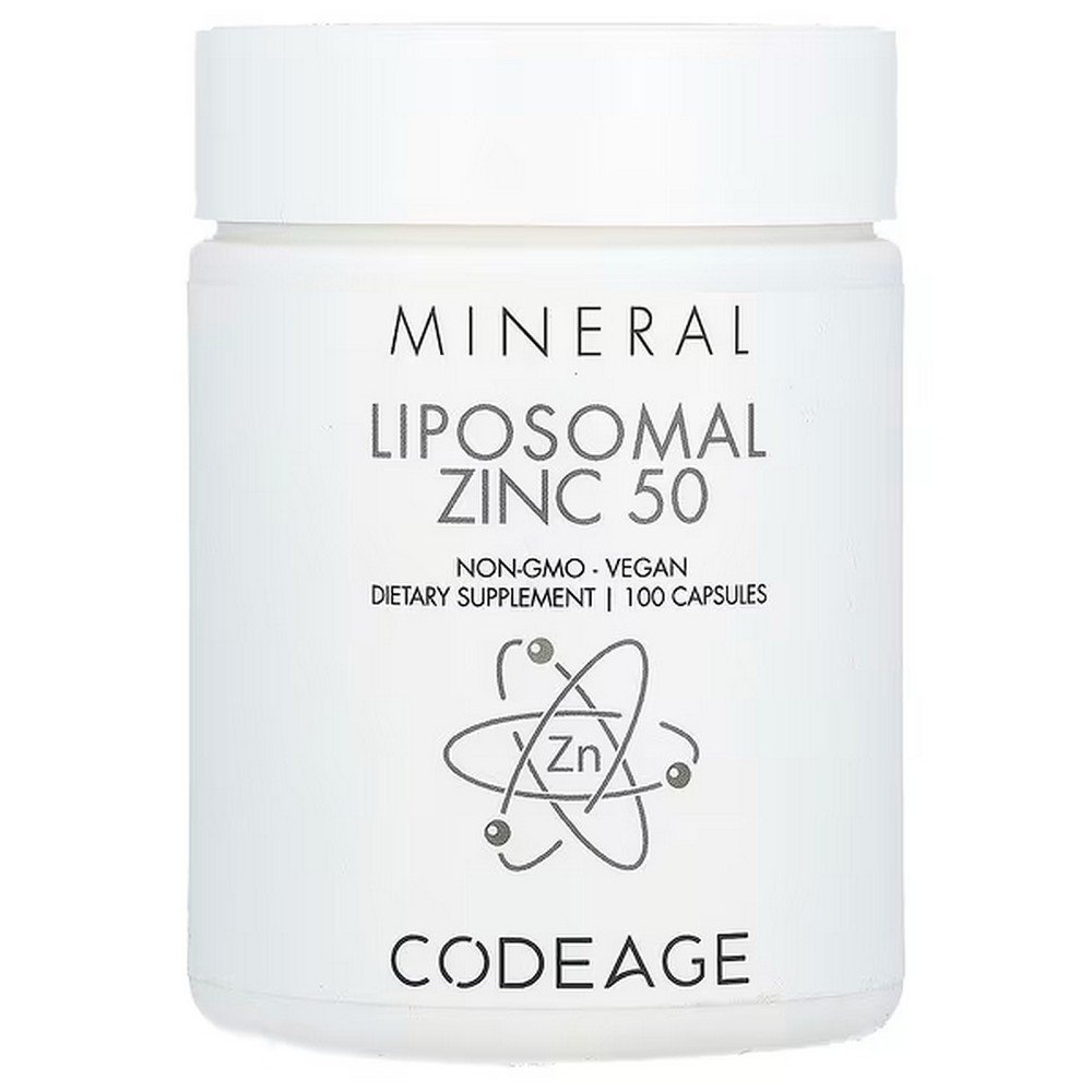 Codeage, Mineral, Liposomal Zinc 50, liposomal zinc, 100 capsules,Codeage, Mineral, Liposomal Zinc 50, липосомальный цинк, 100 капсул