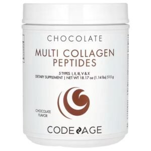 Codeage, Multi Collagen Peptides, Multi Collagen Peptides, Chocolate, 18.17 oz (515 g),Codeage, Мультиколлагеновые пептиды, Мультиколлагеновые пептиды, Шоколад