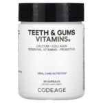 Codeage, Vitamin, Teeth & Gums, Nourishing Oral Care, 90 Capsules,Codeage, Vitamin, для зубов и десен, питательное средство для ухода за полостью рта, 90 капсул