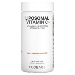 Codeage, Vitamins, Liposomal Vitamin C+, Vitamin C, Quercetin, Rosehip, Zinc, 180 Capsules,Codeage, витамины, липосомальный витамин C+, витамин C, кверцетин, шиповник, цинк, 180 капсул