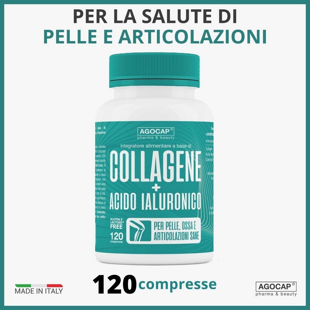 Collagene + Acido Ialuronico + Q10 Collagene Idrolizzato Agocap,120,Collagene + Acido Hyaluronico + Q10 Collagene Idrolizzato Agocap, 120,Agocap