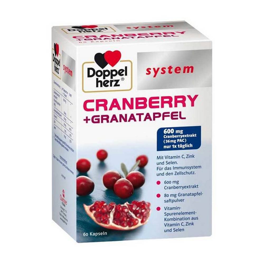 Cranberry + pomegranate system capsules, 60 pcs