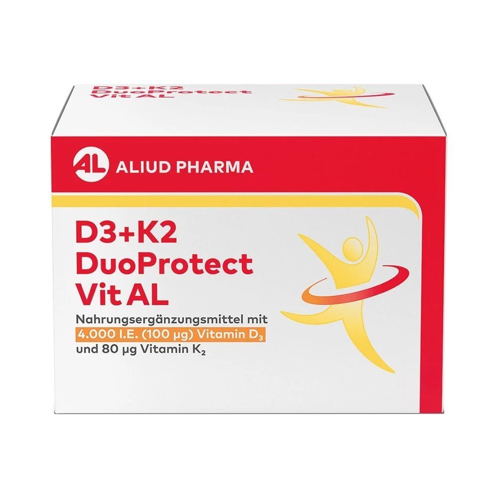 D3+K2 Duoprotect Vit AL 4000 IU / 80 mg Capsules Pack of 30,D3+K2 Duoprotect Vit AL 4000 IE / 80 mg Kapseln, 30 Stück