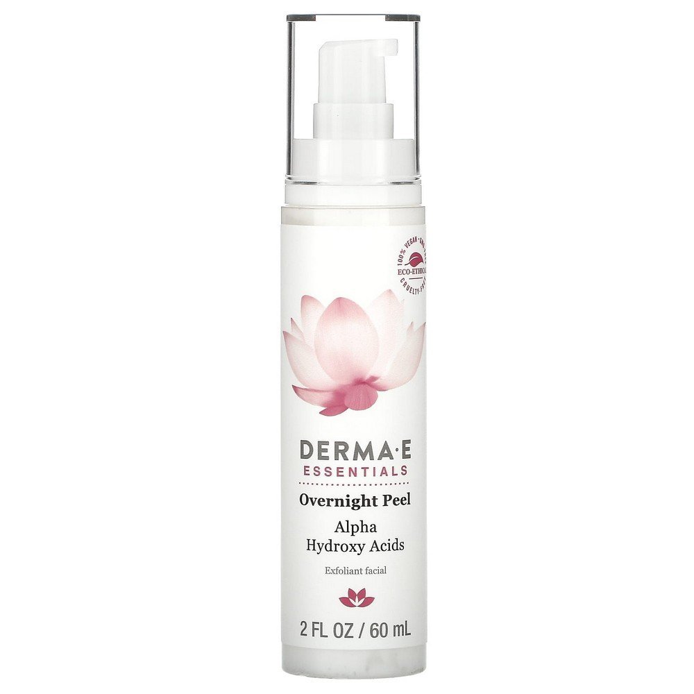 DERMA E, Overnight Peel, Exfoliant Facial, 2 fl oz (60 ml),DERMA E, Overnight Peel, Gesichtspeeling, 60 ml (2 fl. oz.)