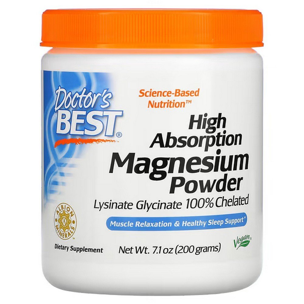 Doctor's Best, Highly Absorbable Magnesium Powder, 200 g (7.1 oz.),Doctor's Best, магний с высокой усвояемостью в виде порошка, 200 г (7,1 унции)