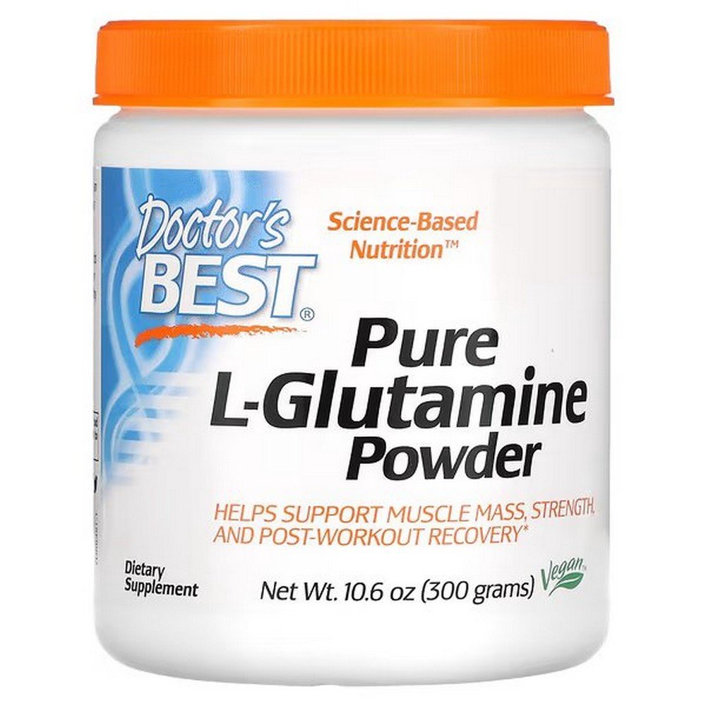 Doctor's Best, Pure L-Glutamine Powder, Pure L-Glutamine Powder,. 300g (10.6oz),Doctor's Best, Pure L-Glutamine Powder, Reines L-Glutamin-Pulver,. 300 g (10,6 oz)