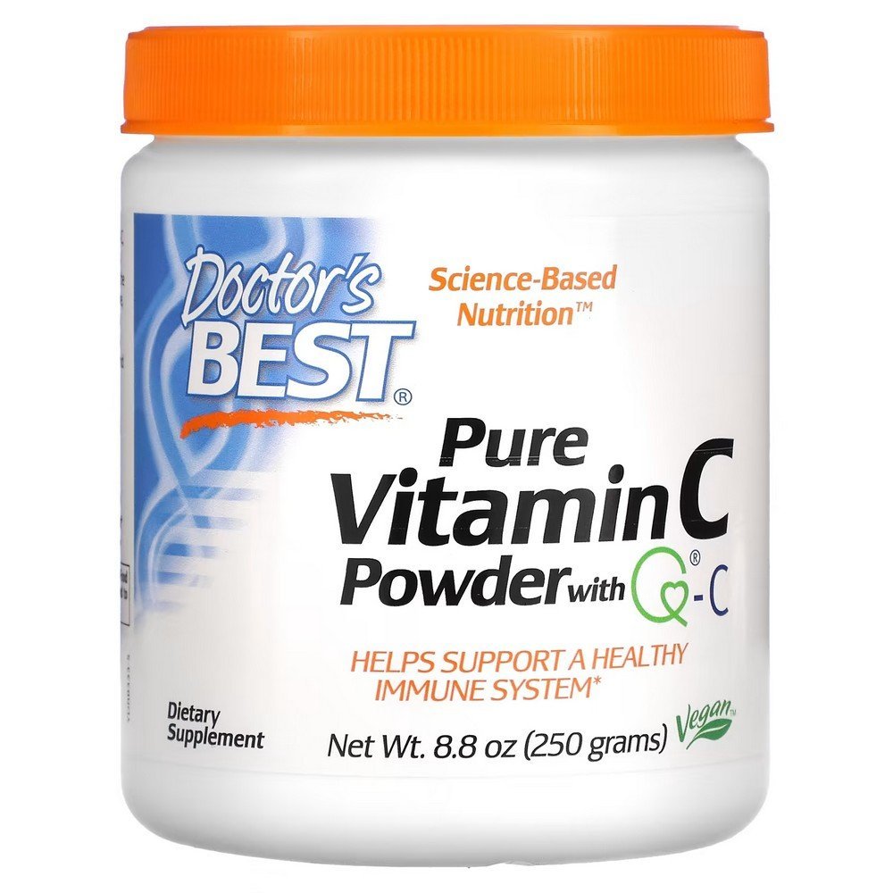 Doctor's Best, Pure Vitamin C Powder with QC, 250 g (8.8 oz.),Doctor's Best, Витамин C в порошке, с Quali-C, 8,8 унции (250 г)
