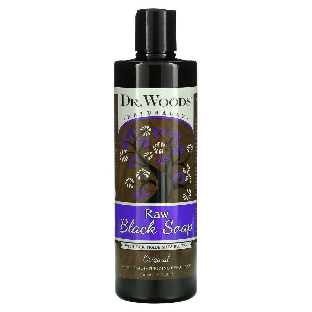 Dr. Woods, Raw Black Soap with Fair Trade Shea Butter, Original, 16 fl oz (473 ml),Dr. Woods, Rohe schwarze Seife mit fair gehandelter Sheabutter, Original, 16 fl oz (473 ml)