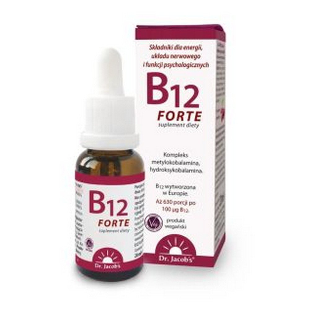 Dr.Jacob's B12 Forte, drops with ingredients supporting the nervous system and psychological functions, 20 ml