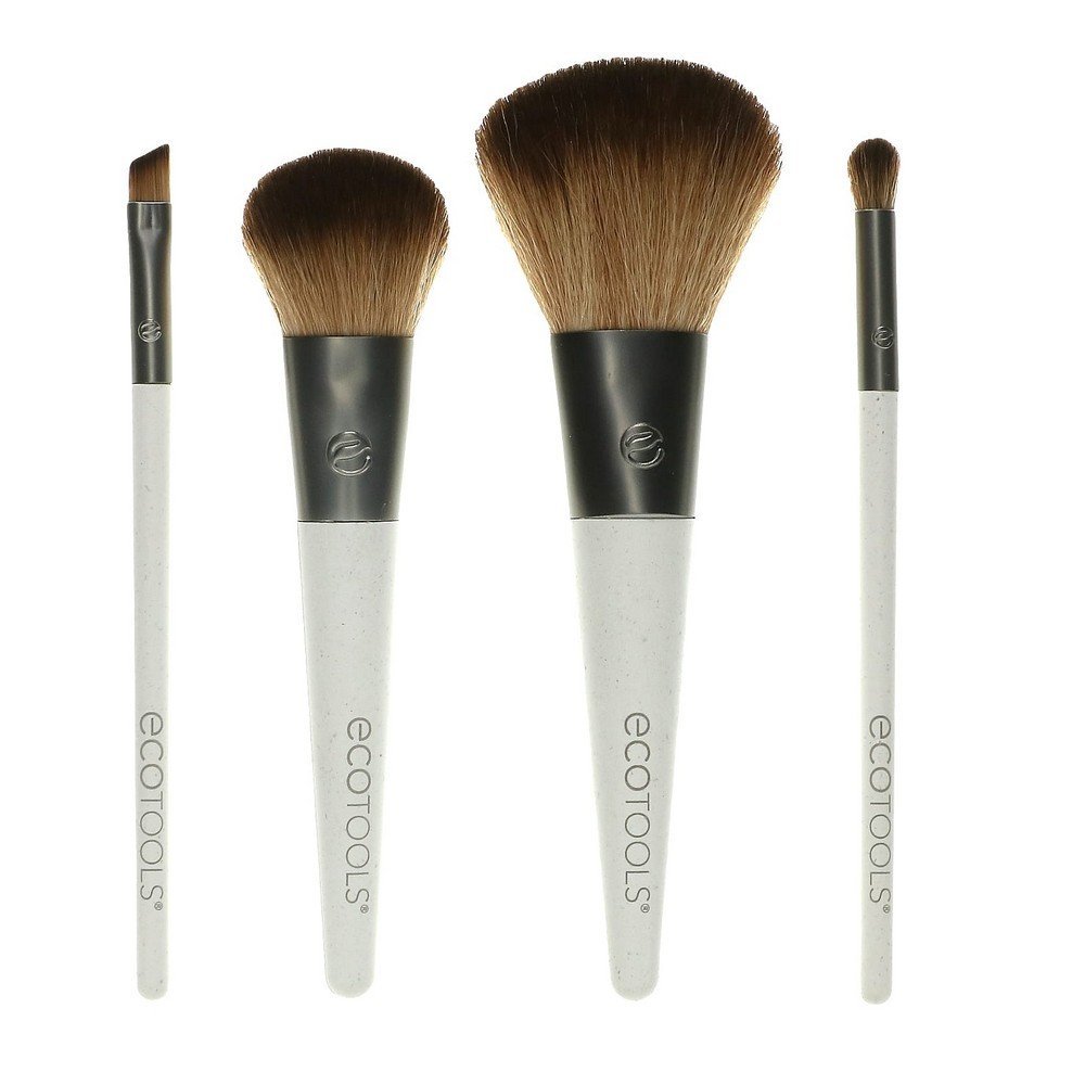 EcoTools, On The Go Style Kit, 4 Piece Set,EcoTools, Style Bürsten-Set für unterwegs, 4-teiliges Set und Etui mit Doppel-Tasche