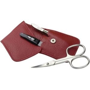 Erbe manicure case Siena, 3 parts red,Erbe Maniküre-Etui Siena, 3-teilig rot