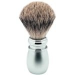 Erbe shaving brush badger hair matt/silver,Erbe Rasierpinsel Dachshaar matt/silber