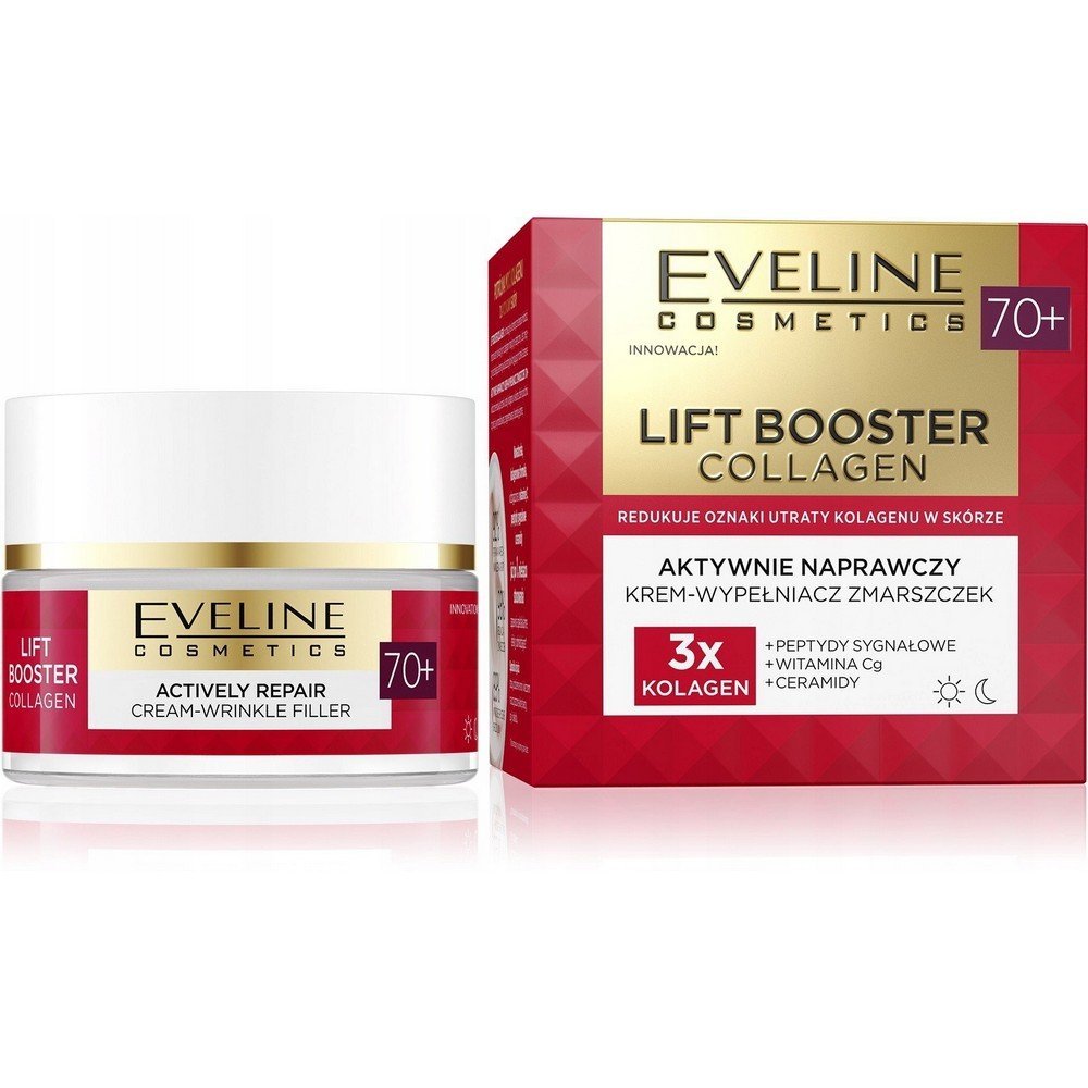Eveline Cosmetics,EVELINE Lift Booster Collagen 70+ Actively restoring anti-wrinkle cream filler,EVELINE Lift Booster Collagen 70+ Aktywnie odbudowujący krem wypełniający przeciwzmarszczkowy