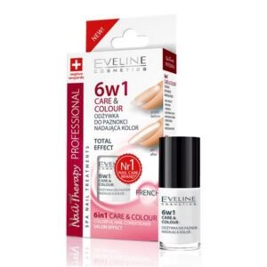 EVELINE,EVELINE NAIL THERAPY CARE AND COLOR 6in1 COLORFUL FULL NAIL CONDITIONER FRENCH,EVELINE TERAPIA PAZNOKCI PIELĘGNACJA I KOLOR 6w1 KOLOROWA PEŁNA ODŻYWKA DO PAZNOKCI FRANCUSKI