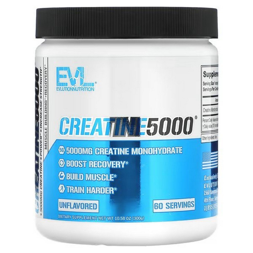 EVLution Nutrition, CREATINE5000, Unflavored, 300 g (10.58 oz.),EVLution Nutrition, CREATINE5000, geschmacksneutral, 300 g (10,58 oz.)