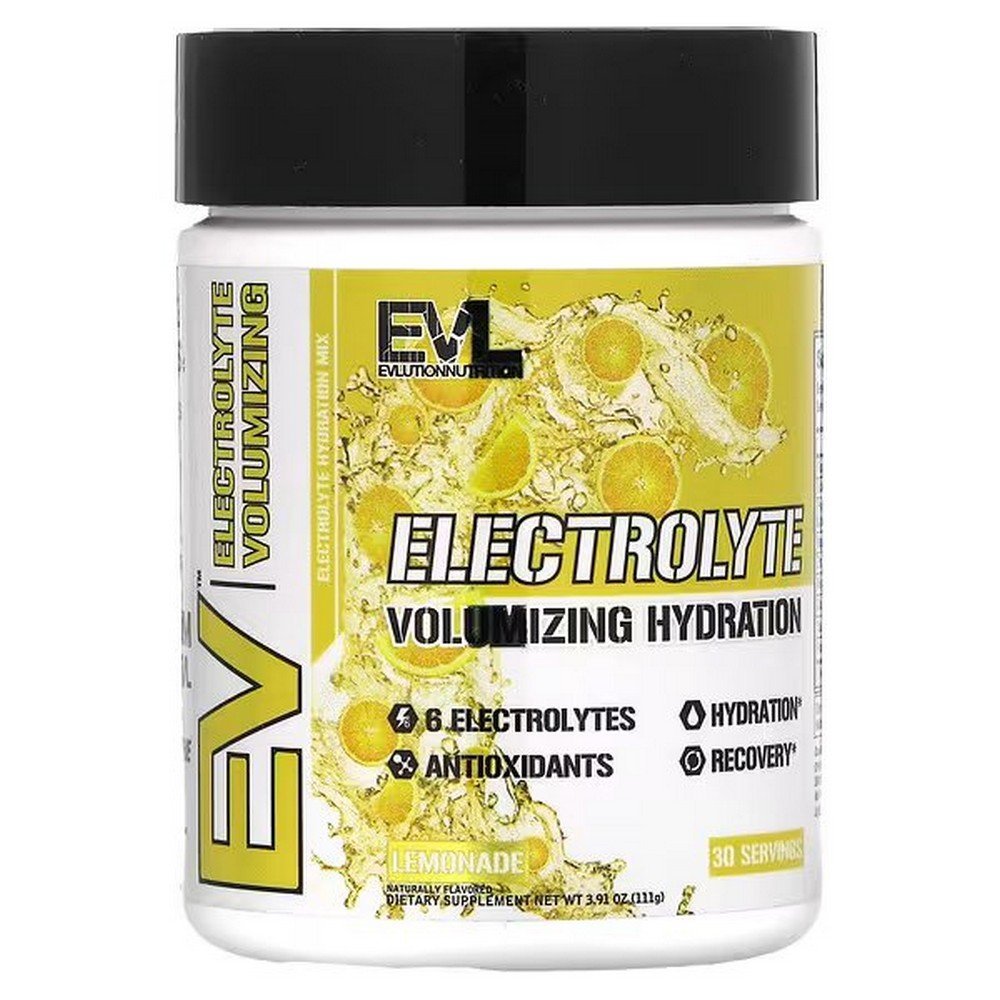 EVLution Nutrition, Electrolyte Volumizing Hydration, Lemonade, 3.91 oz (111 g),EVLution Nutrition, Electrolyte Volumizing Hydration, Limonade, 111 g (3,91 oz.)