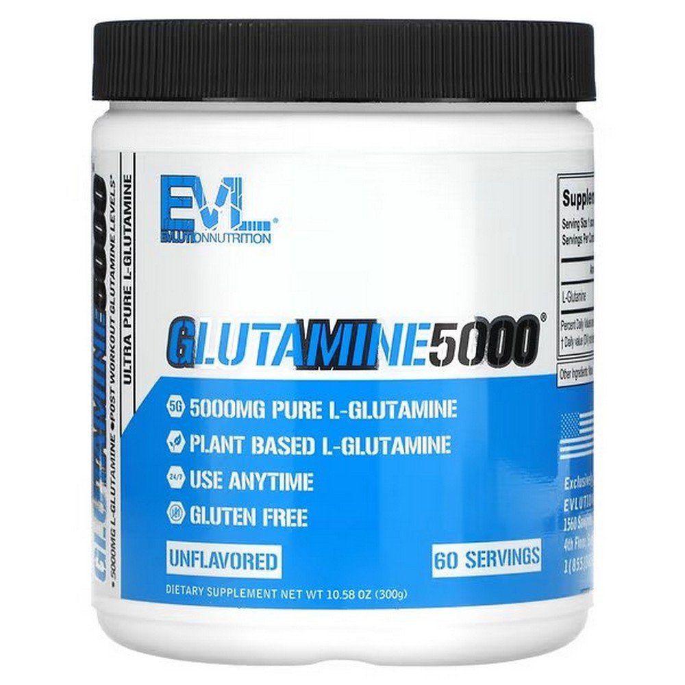EVLution Nutrition, Glutamine5000, Unflavored, 5,000 mg, 300 g (10.58 oz.),EVLution Nutrition, Glutamin5000, geschmacksneutral, 5.000 mg, 300 g (10,58 oz.)