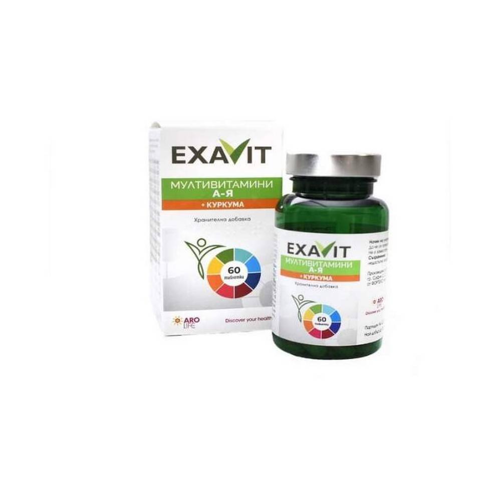Exavit multivitamin A-Z + turmeric, 60, Ексавит мултивитамини А-Я + куркума