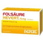Folic acid Hevert 5mg tablets 100 pieces.,Folsäure Hevert 5mg Tabletten 100 Stk.