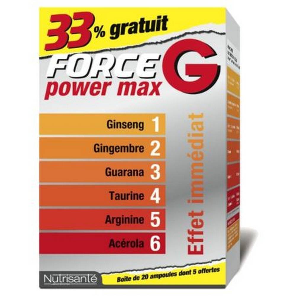 Force g power max oral solution, 20, Force g power max solution buvable