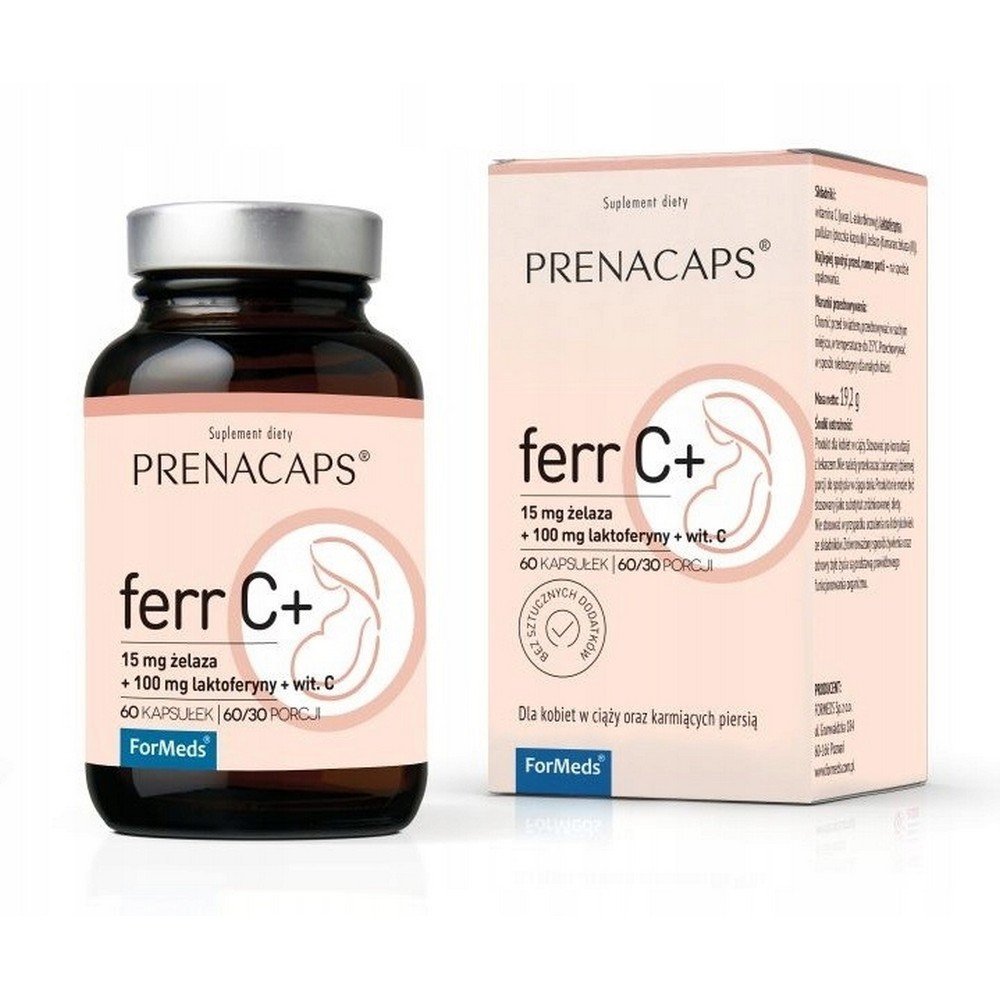 ForMeds,PRENACAPS FERR C PLUS lactoferrin iron,PRENACAPS FERR C PLUS laktoferyna żelazo