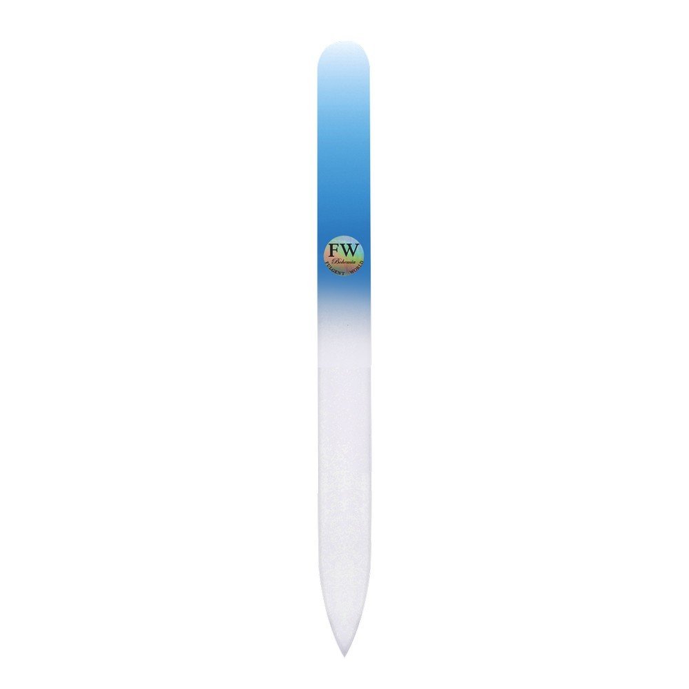 Fulgent World s.r.o.,GLASS NAIL FILE (BLUE/WHITE),SKLENĚNÝ PILNÍK NA NEHTY (MODRÝ/BÍLÝ)