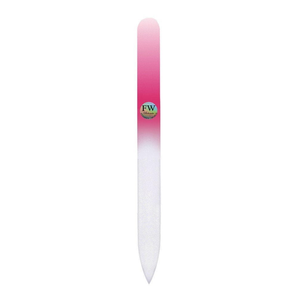 Fulgent World s.r.o.,GLASS NAIL FILE (PINK/WHITE),SKLENĚNÝ PILNÍK NA NEHTY (RŮŽOVÁ/BÍLÁ)