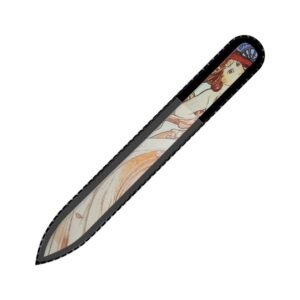Fulgent World s.r.o.,GLASS NAIL FILE WITH ALPHONSE MUCHA PRINT #2,SKLENĚNÝ PILNÍK NA NEHTY S POTISKEM ALPHONSE MUCHA #2