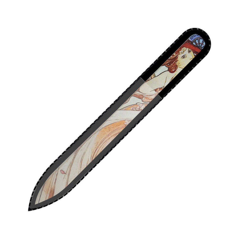 Fulgent World s.r.o.,GLASS NAIL FILE WITH ALPHONSE MUCHA PRINT #2,SKLENĚNÝ PILNÍK NA NEHTY S POTISKEM ALPHONSE MUCHA #2