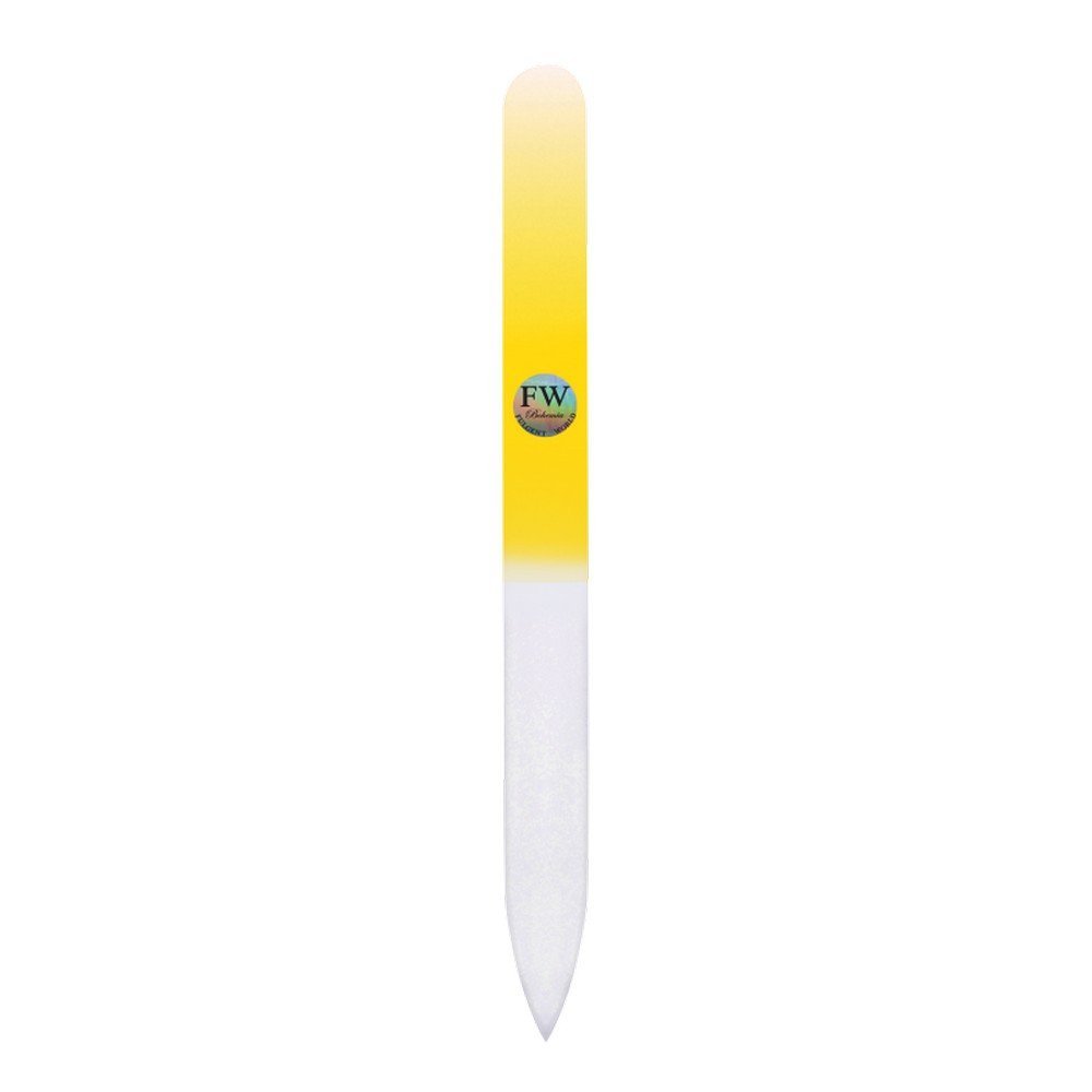 Fulgent World s.r.o.,GLASS NAIL FILE (YELLOW/WHITE),SKLENĚNÝ PILNÍK NA NEHTY (ŽLUTÝ/BÍLÝ)