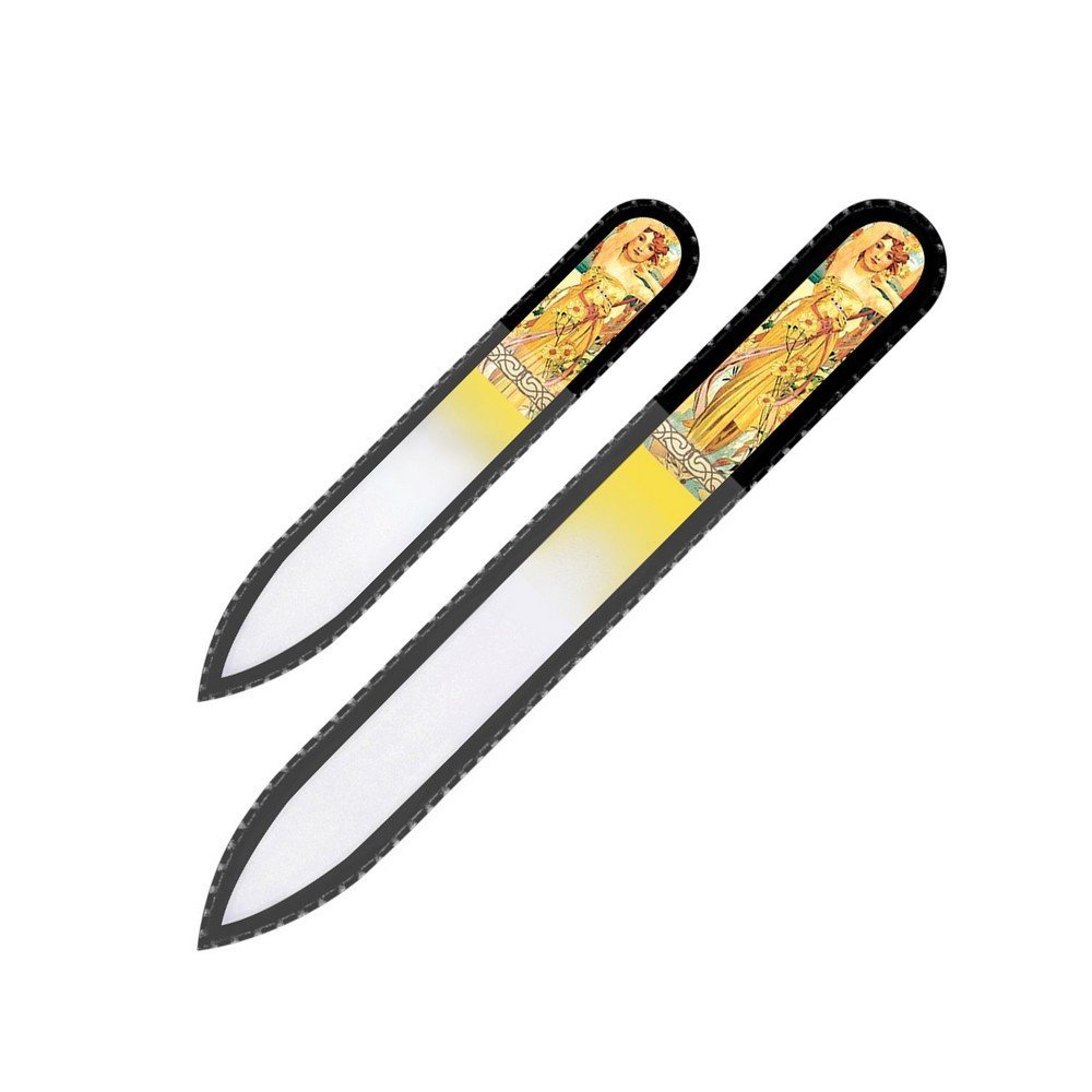 Fulgent World s.r.o.,GLASS NAIL FILES 3D SERIES SET OF 2 – ALPHONSE MUCHA #1,SKLENĚNÉ PILNÍKY NA NEHTY 3D SÉRIE SADA 2 – ALPHONSE MUCHA #1