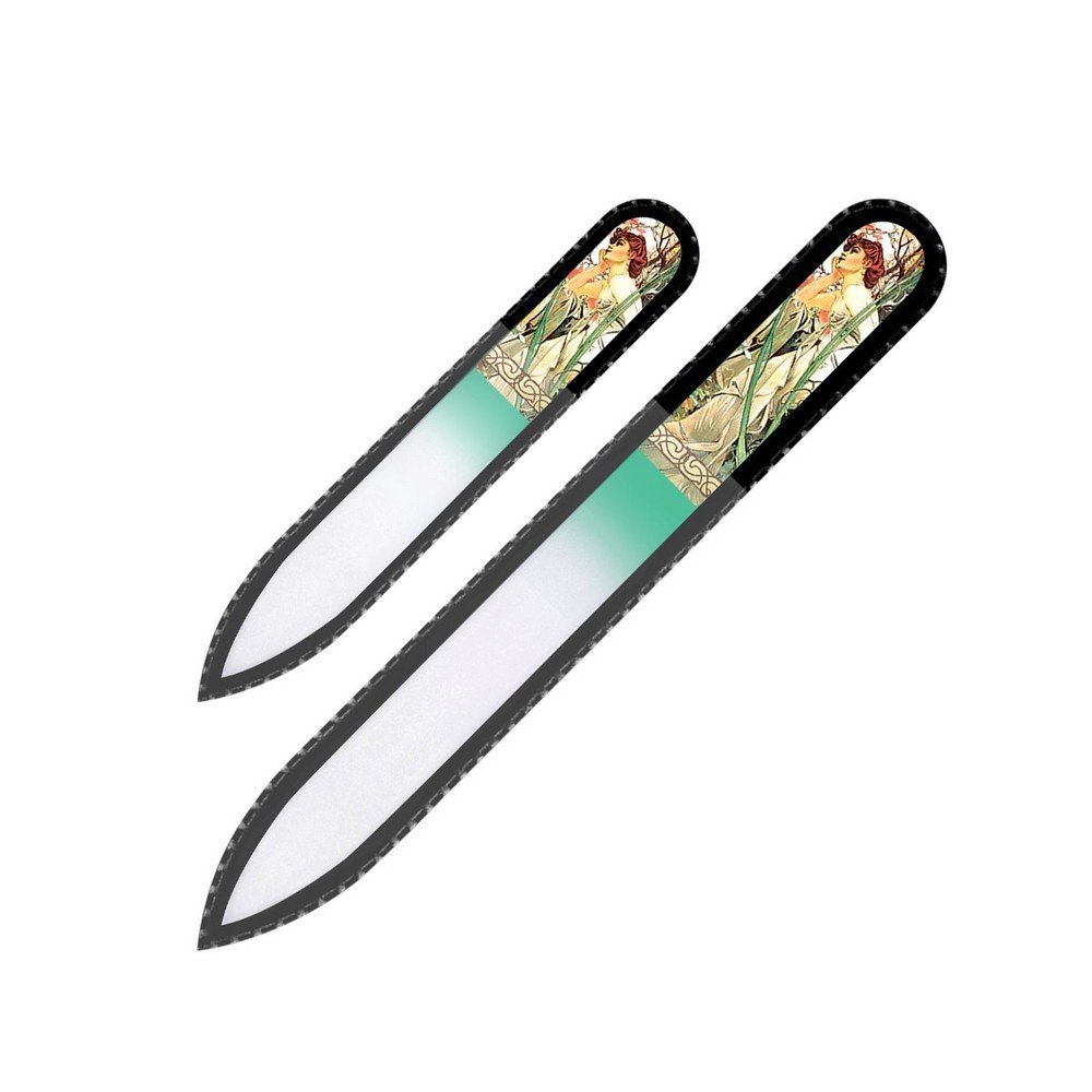 Fulgent World s.r.o.,GLASS NAIL FILES 3D SERIES SET OF 2 – ALPHONSE MUCHA #2,SKLENĚNÉ PILNÍKY NA NEHTY 3D SÉRIE SADA 2 – ALPHONSE MUCHA #2