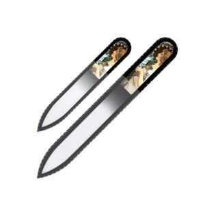 Fulgent World s.r.o.,GLASS NAIL FILES 3D SERIES SET OF 2 – ALPHONSE MUCHA #6,SKLENĚNÉ PILNÍKY NA NEHTY 3D SÉRIE SADA 2 – ALPHONSE MUCHA #6
