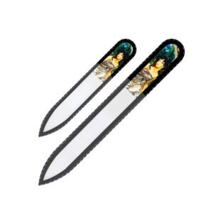 Fulgent World s.r.o.,GLASS NAIL FILES 3D SERIES SET OF 2 – ALPHONSE MUCHA #8,SKLENĚNÉ PILNÍKY NA NEHTY 3D SÉRIE SADA 2 – ALPHONSE MUCHA #8