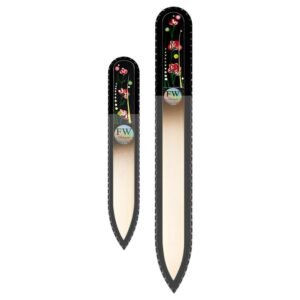 Fulgent World s.r.o.,GLASS NAIL FILES HAND PAINTED – SET OF 2 – ORIGINAL CZECH QUALITY – FOR NATURAL AND ACRYLICS NAILS (HF45),SKLENĚNÉ PILNÍKY RUČNĚ MALOVANÉ – SADA 2 – ORIGINÁL ČESKÁ KVALITA – NA PŘÍRODNÍ A AKRYLOVÉ NEHTY (HF45)