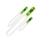 Fulgent World s.r.o.,GLASS NAIL FILES SET 3PCS “CAT” – MANICURE AND PEDICURE SET MADE IN CZECH REPUBLIC (GREEN),SADA SKLENĚNÝCH PILNÍKŮ 3KS „KOČKA“ – SADA MANIKÚRY A PEDIKÚRY VYROBENA V ČESKÉ REPUBLICE (ZELENÁ)