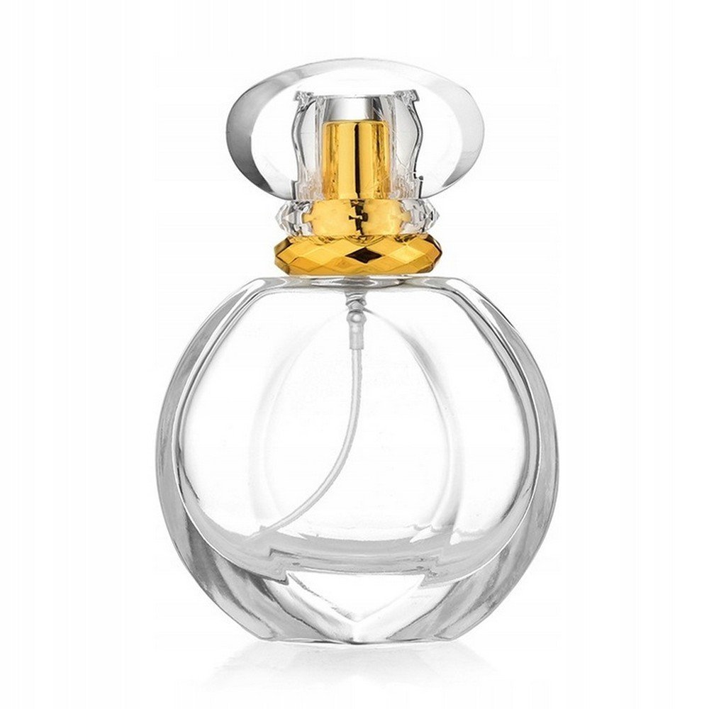 Senzi Cosmetics,Glass Perfume Bottle Crystal Diana Gold 50ml,Flakon Szklany Na Perfumy Kryształ Diana Gold 50ml