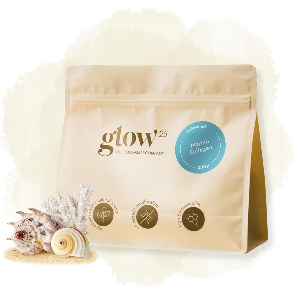 Glow25 Marine Collagen Powder 300g, Meereskollagenpulver 300g