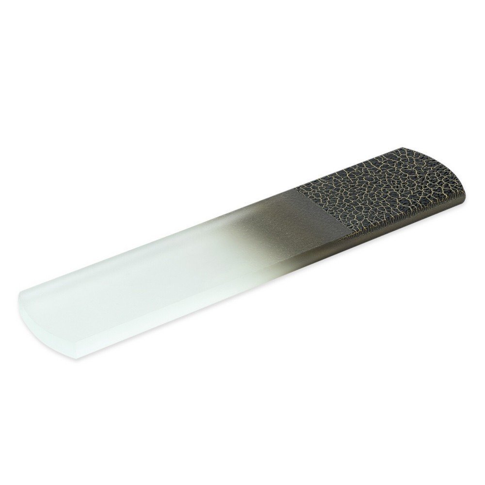 Mont Bleu s.r.o.,“Gold Cracks” Foot Scraper & Callus Remover – all in one Glass Foot File,Škrabka na nohy „Gold Cracks“ a odstraňovač mozolů – vše v jednom skleněném pilníku na nohy