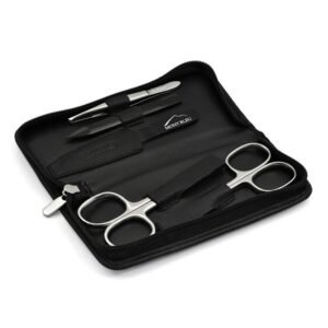 Mont Bleu s.r.o.,GÖSOL 5-piece Manicure Set in Leather Case, Made in Germany,GÖSOL 5dílná sada na manikúru v koženém pouzdře, vyrobeno v Německu