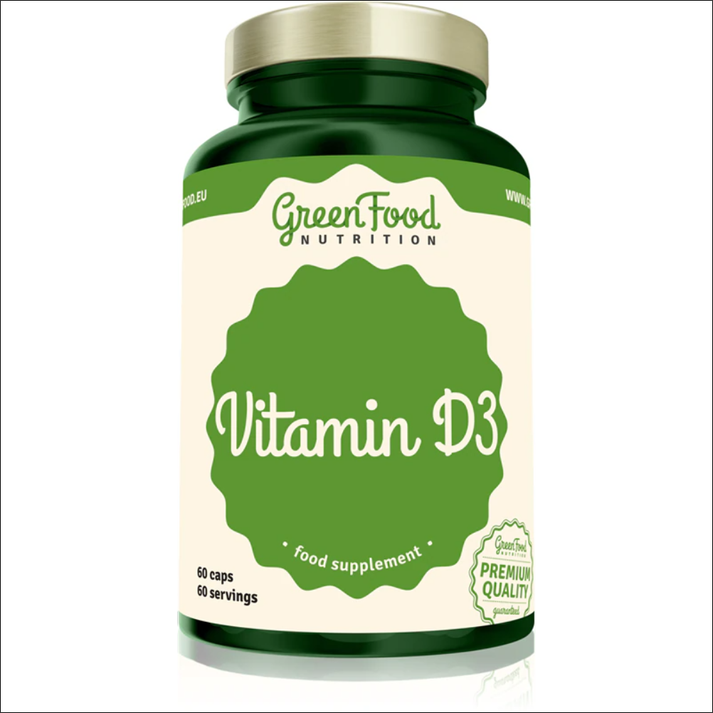 Greenfood Nutrition,Greenfood Nutrition Vitamin D3 vegan caps 60 capsules,Greenfood Nutrition