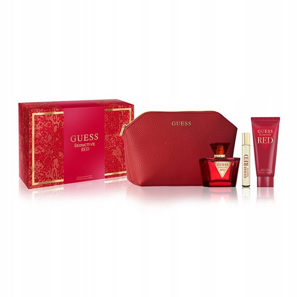 Guess,Guess Seductive Red edt 75ml + Milk/Cosmetic bag,Guess Seductive Red edt 75ml + Mleczko/Kosmetyczka